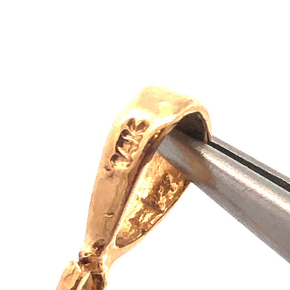 Designer 14K Yellow Gold Black Pearl Diamond Accented Statement Drop Pendant
