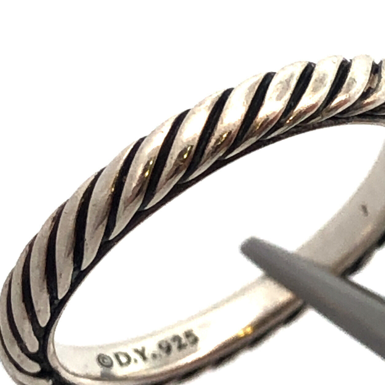 Designer David Yurman 925 Sterling Silver Cables Collectibles Stack Band Ring