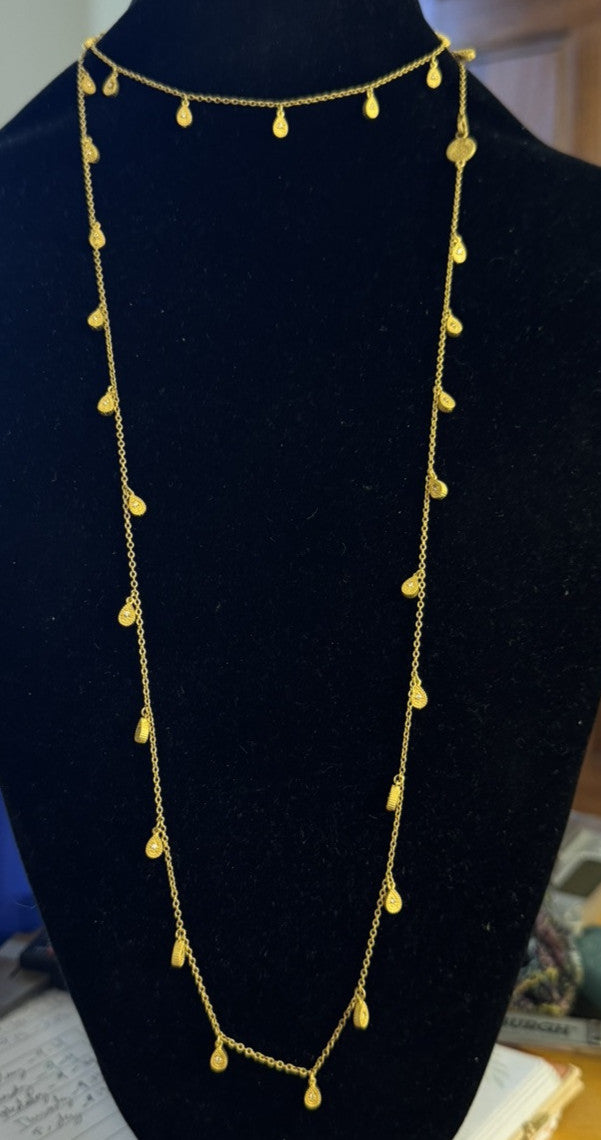 Freida Rothman 14K Gld Plt 925 Sterling Silver Cubic Zirconia Station Necklace