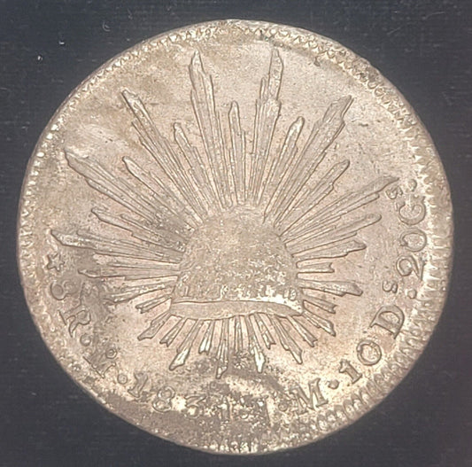 1831 Mo 8R Mexican Mint Mexico J.M. .903 Silver Milled Cap & Rays Libertad
