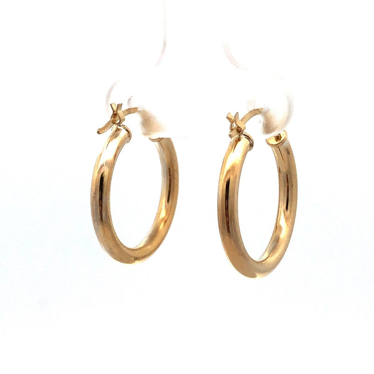 Designer 14K Yellow Gold Polished 3/4" Hoop Earrings