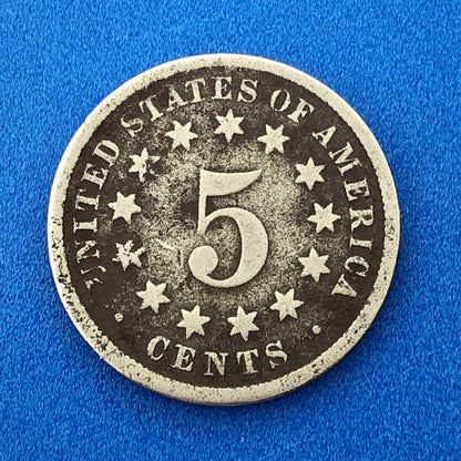 1870 P Shield Nickel 5c Better Key Rare Philadelphia Mint Coin No Rays