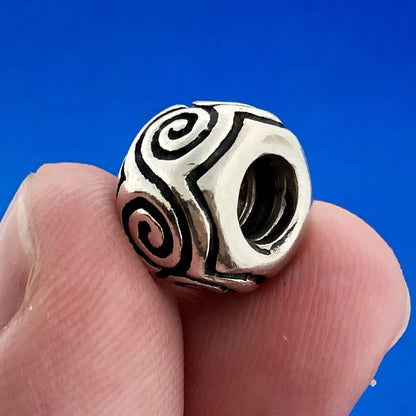 Authentic PANDORA 790228 Sterling Silver 925 Wind Scroll Retired Bead Charm