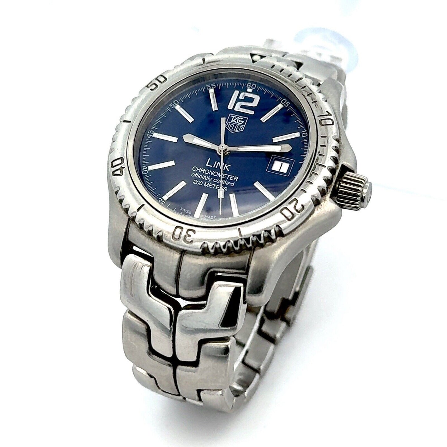 Tag Heuer LINK Chronometer WT5112 Stainless Steel Blue Dial Watch