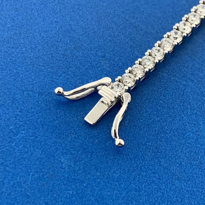 Designer SW 925 Sterling Silver Cubic Zirconia CZ Sparkling Tennis Bracelet