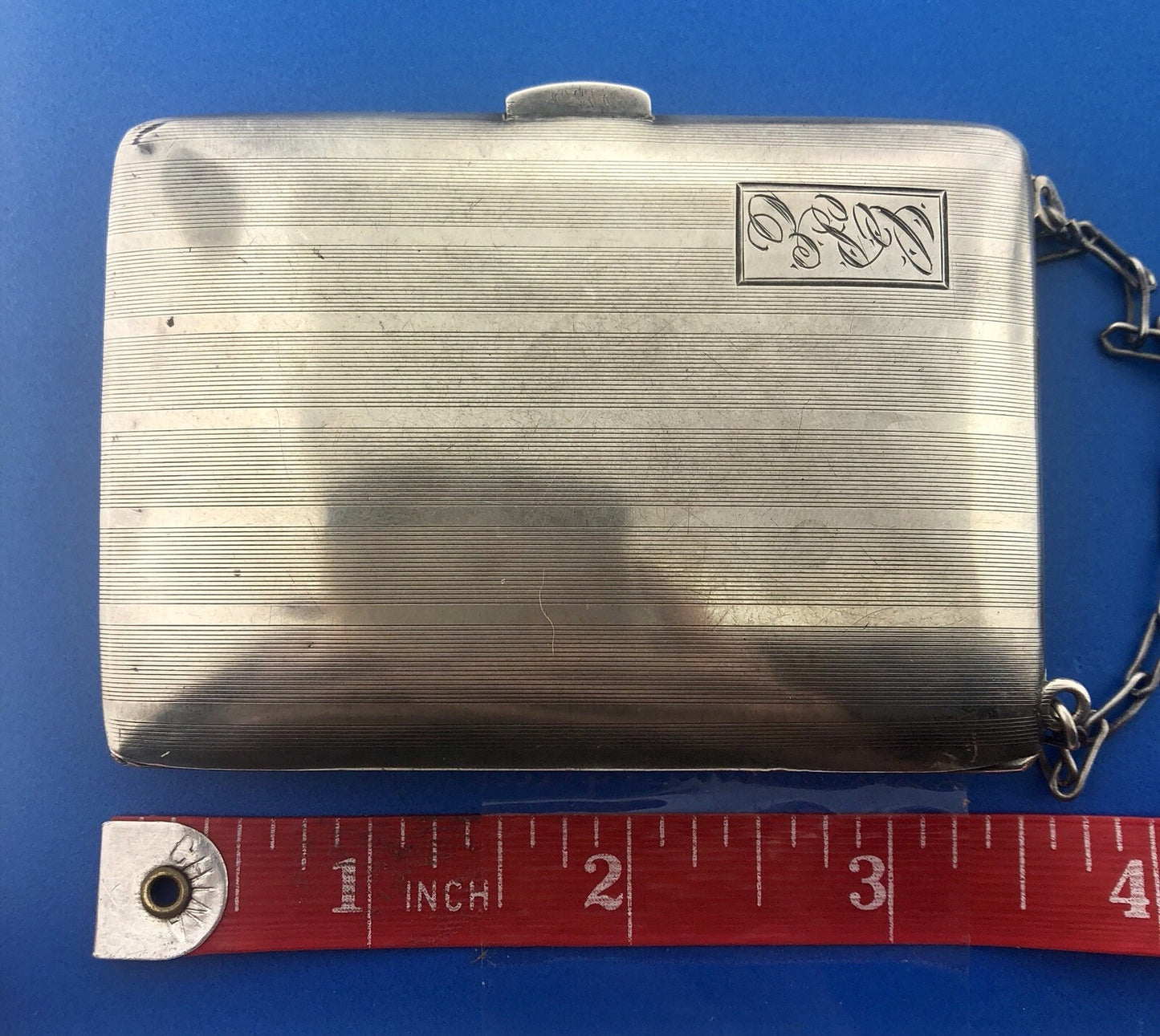 Art Deco Webster Co Sterling Silver Change Cigarette Vanity Purse Monogram CPE