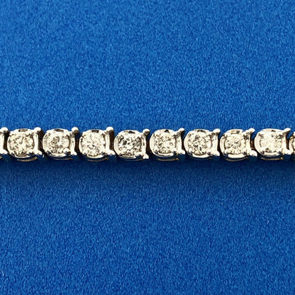 Beautiful 10K Yellow Gold Round Diamond 2.0 TCW Tennis Bracelet New With Tags