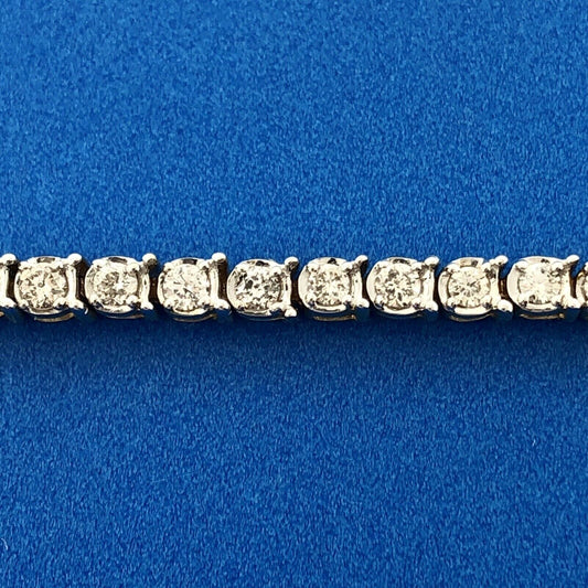 Beautiful 10K Yellow Gold Round Diamond 2.0 TCW Tennis Bracelet New With Tags