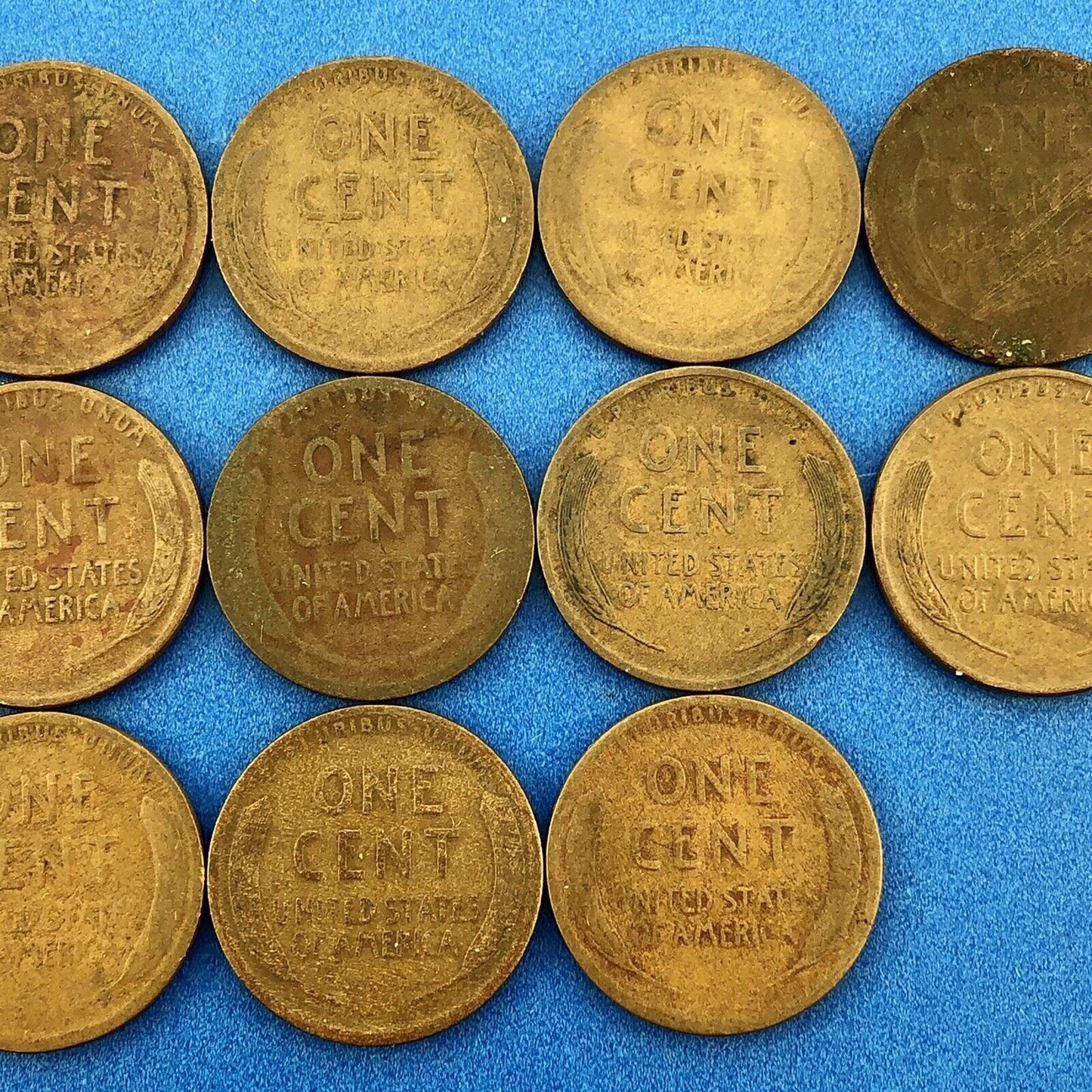 1909 P Mixed Date Mixed Mint Early Lincoln Small One Cent Penny 14 Coin Lot