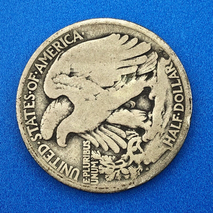 1920 D Walking Liberty Silver Half Dollar 50c Better Key Scarce Denver Mint Coin