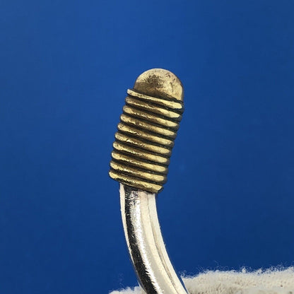 Vintage Taxco Mexico TD-70 925 Sterling Silver Brass Highlights Cuff Bracelet