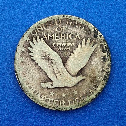 1927 S Silver Standing Liberty Quarter Dollar 25c Better Key San Francisco Coin