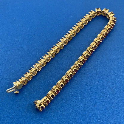 Ross Simons 18K Yellow Gold Custom Amethyst Ruby Statement Tennis Bracelet