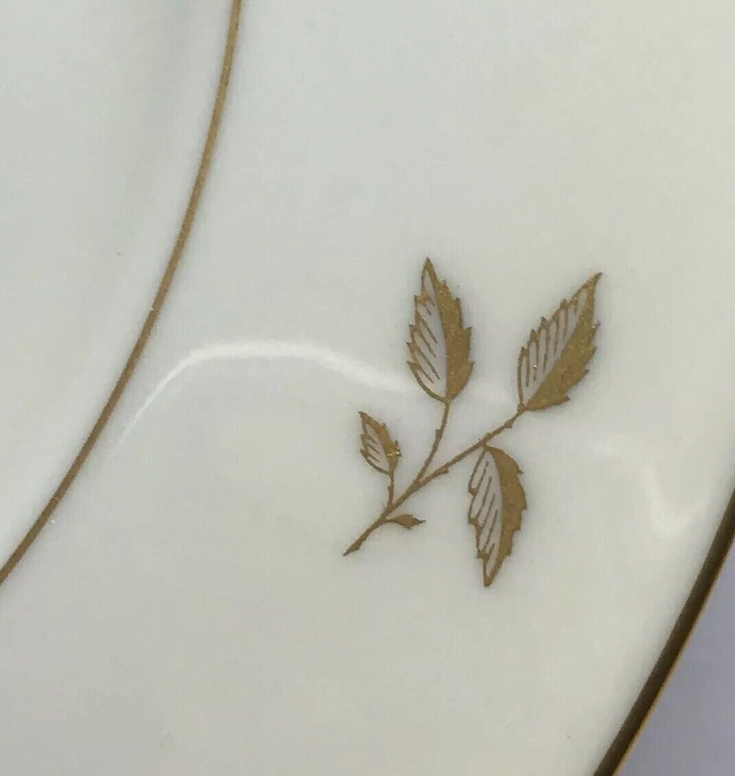 Lenox China Rhodora Pattern Rose Design Gold Linen 10-3/8" Dinner Plate