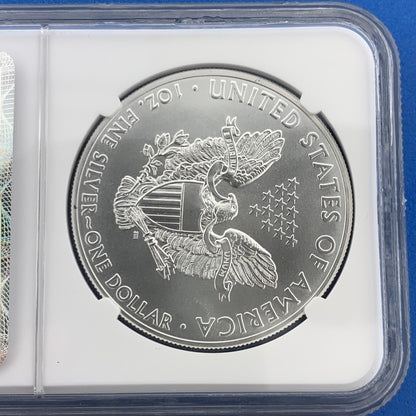 2015 American Silver Eagle 999 Fine 1 Oz Silver NGC MS69 First Release Eagle Lab