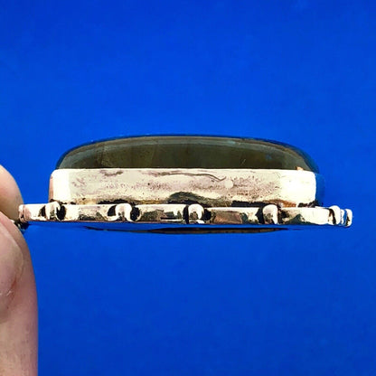 Sterling Silver 925 Labradorite Leo Scorpio Sagittarius Zodiac Stone Pendant