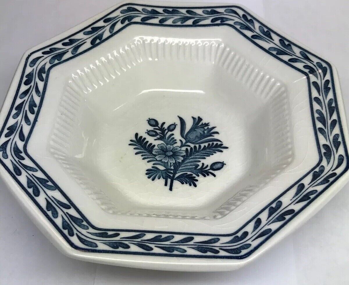 Vintage Interpace Blue Tulip Japan Independence Ironstone Small Fruit Bowl