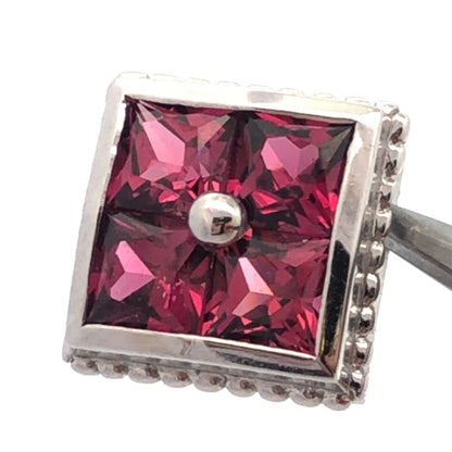 Goldman Kolber GK 14K White Gold 925 Silver 2 Insert Spinel Interchangeable Ring