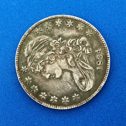 1834 P Capped Bust Silver Half Dollar 50c Small Date Small Letters Small Stars