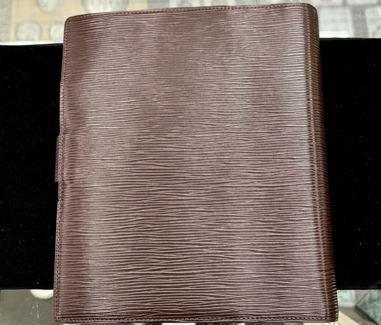 Louis Vuitton Epi Brown Leather Large Ring Agenda Diary Binder Calendar Planner