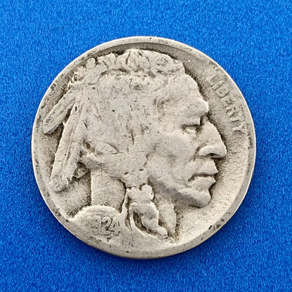 1921 P Indian Head Buffalo Nickel 5c Mixed Date Mint Mark Four Coin Lot