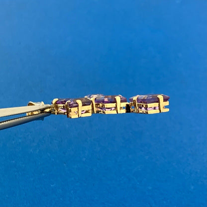 Designer Mexico 14K Yellow Gold Amethyst Religious Communion Cross Pendant