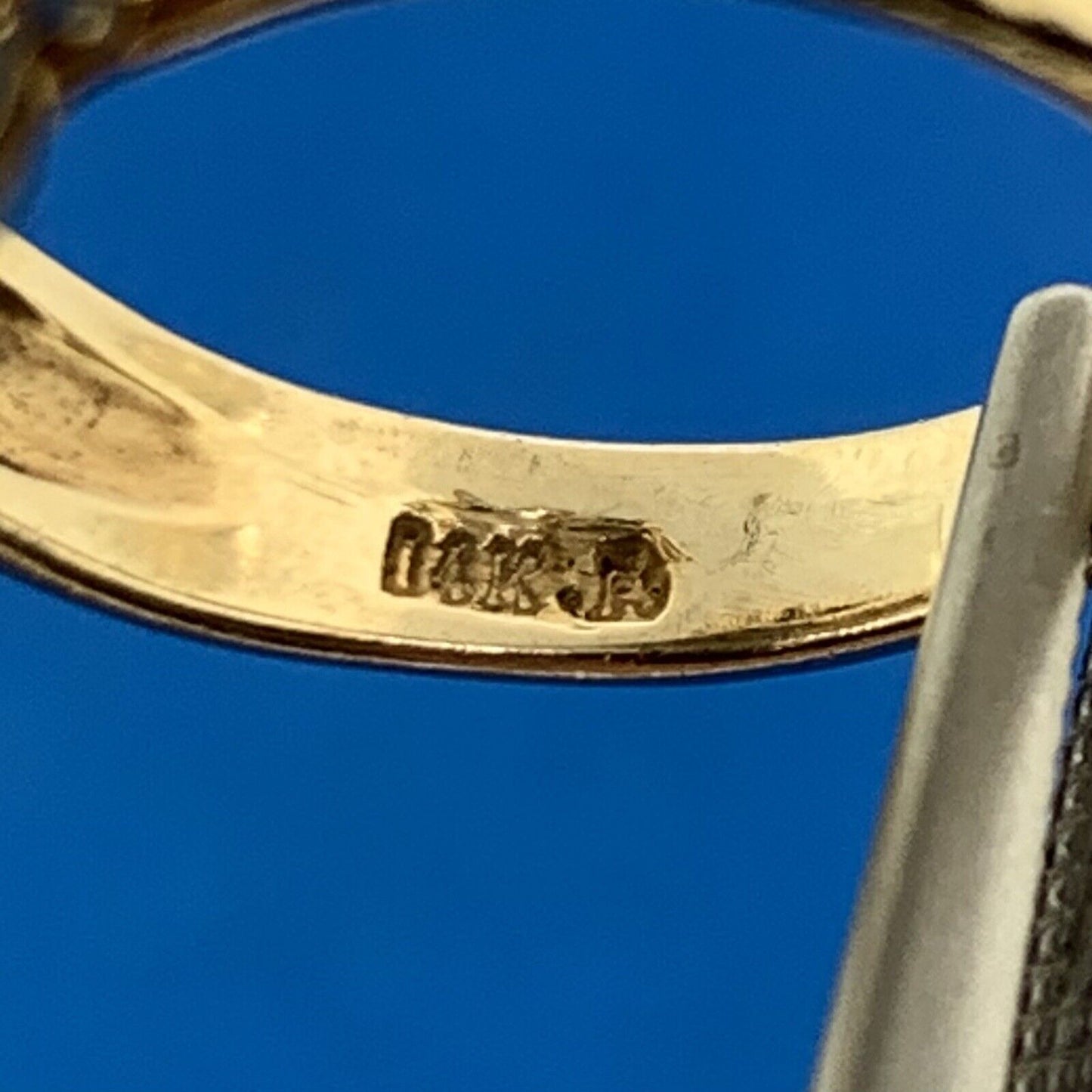 Designer 14K Yellow Gold Sapphire Diamond Cluster Statement Cocktail Ring