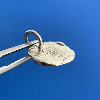 Waxing Poetic 925 Sterling Silver Monogram Script P Initial Disc Bracelet Charm