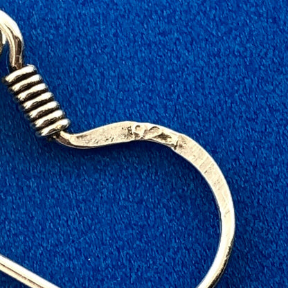 Estate 925 Sterling Silver Iridescent Purple Druzy Quartz Drop Dangle Earrings