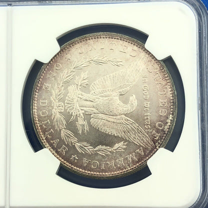 1880 S Morgan Silver Dollar Better Key San Francisco Sunset Tones NGC MS64 Coin