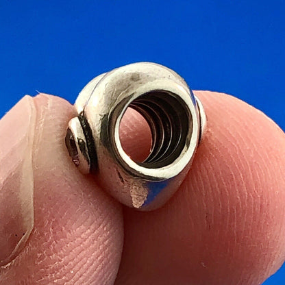 Authentic PANDORA 790134PCZ Sterling Silver Pink CZ Heart Retired Bead Charm