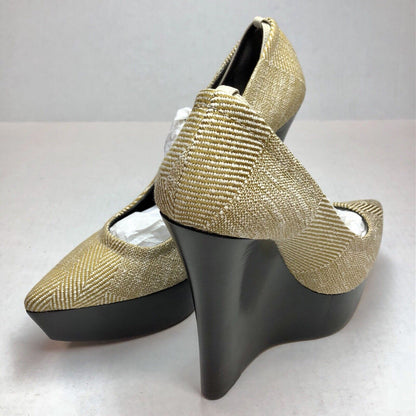 Burberry Prorsum Spring Check Leicester 140 Wedge Pumps Box Pouch Slightly Worn