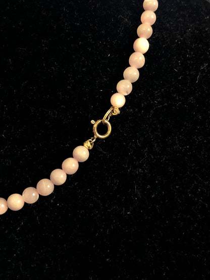 Estate 14K Yellow Gold Filled Baroque Pearl Lavender Quartz Beaded Necklace