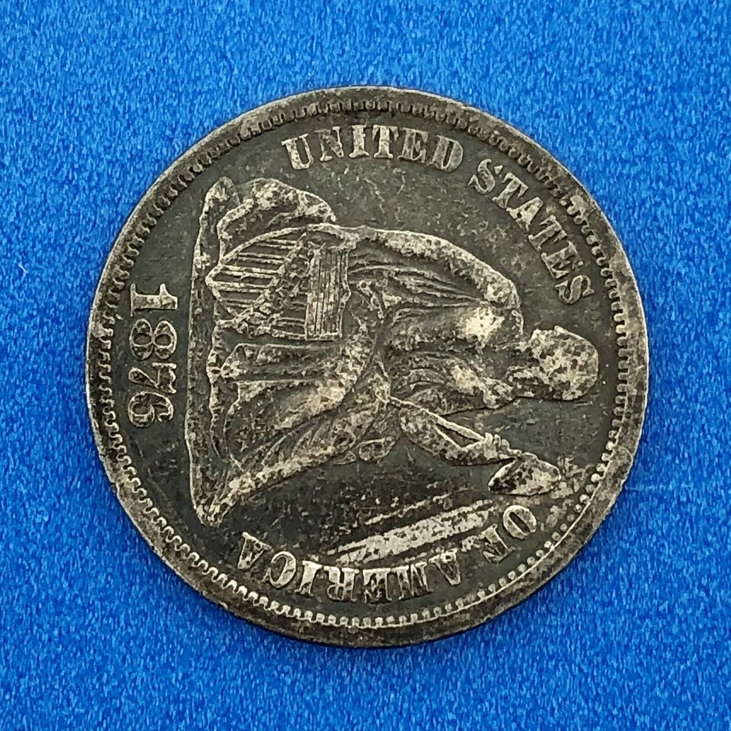 1876 P Seated Liberty Silver Dime 10c Better Key No Stars Philadelphia Coin