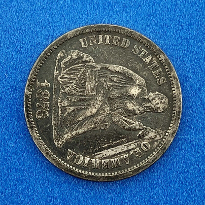 1876 P Seated Liberty Silver Dime 10c Better Key No Stars Philadelphia Coin