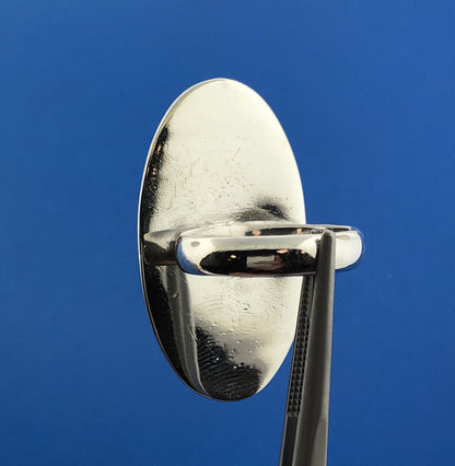 Stunning Sterling Silver 925 Smooth Oval Finger Ring Size 5.75