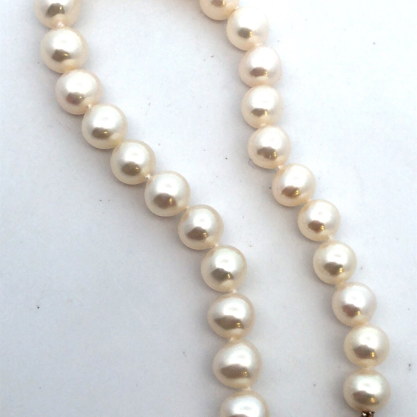 Designer JWL 14K Yellow Gold Knotted Round Pearl Beaded Bracelet