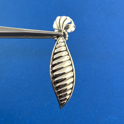 Lagos 925 Sterling Silver Leaves Collection Dangle Drop Statement Earrings