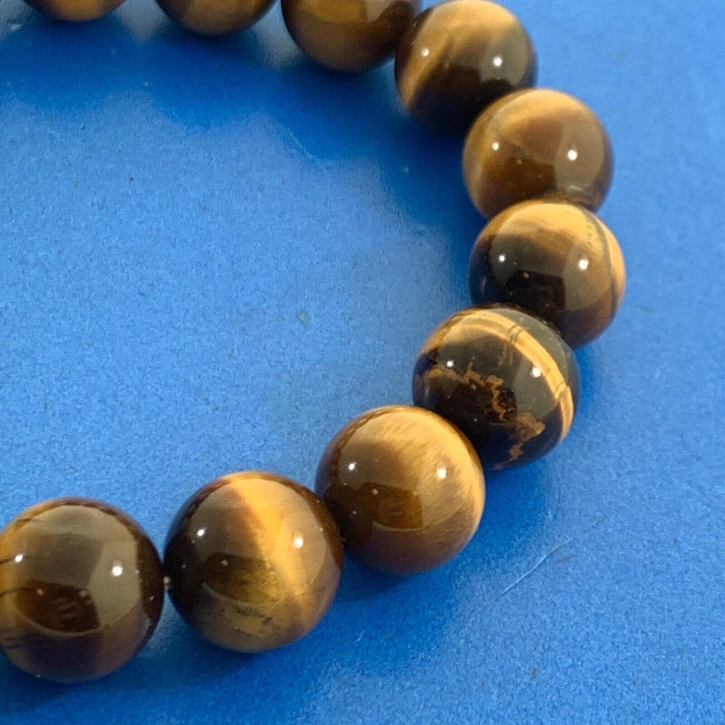 Tiger's Eye 12 MM Ball Beads Stretchable Statement Bracelet