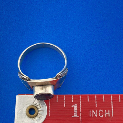 Designer 18K Yellow Gold 925 Sterling Silver Estruscan Style Cocktail Ring