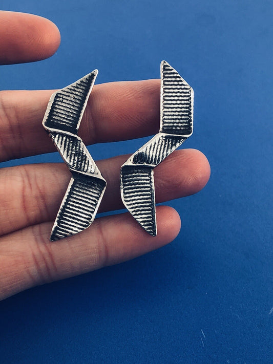 Vintage Mignon Faget Sterling Silver 925 Large Bow Earrings