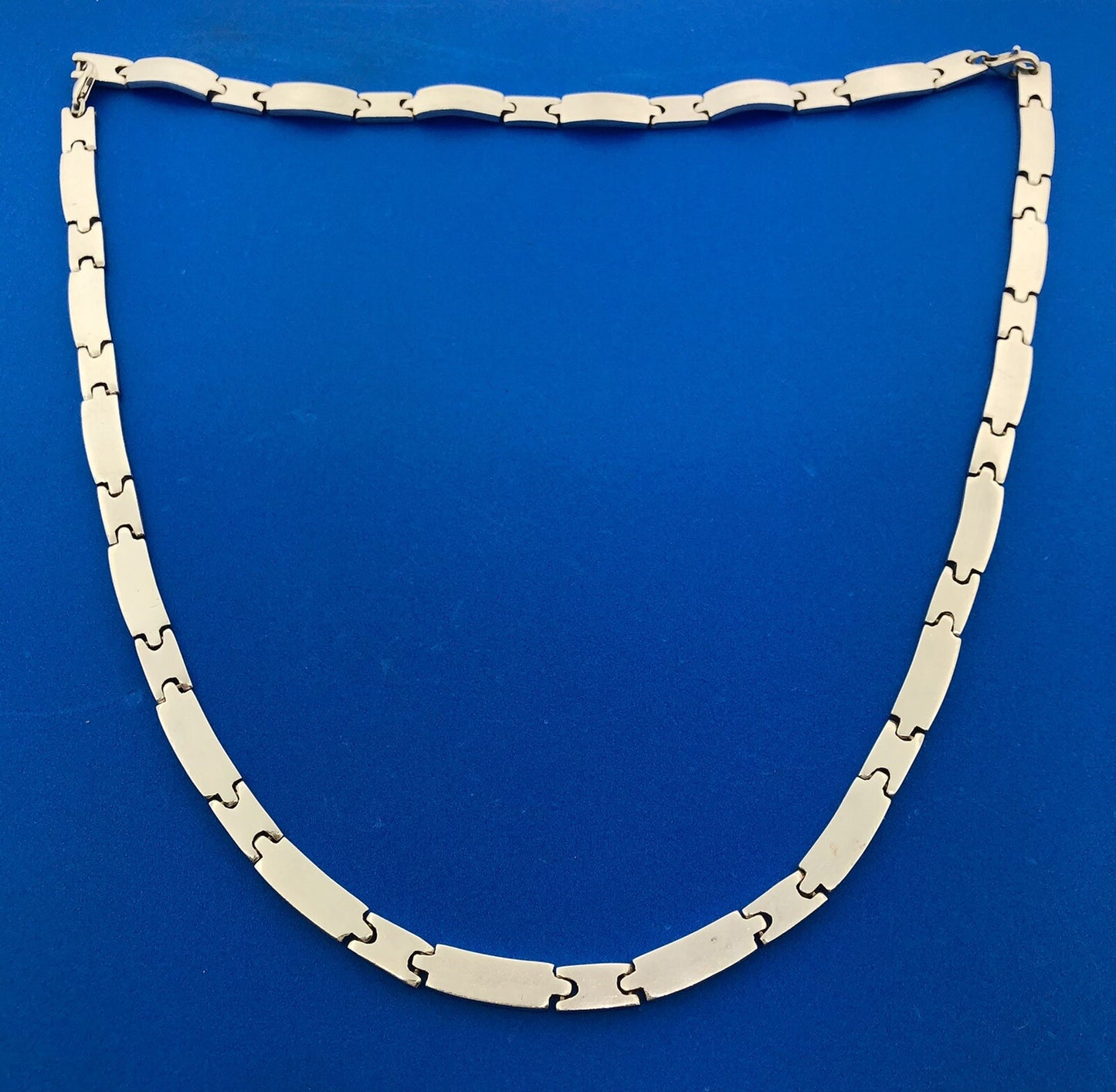 Designer Dellapina Sterling Silver Panel Link 7.5" Bracelet 16.5" Necklace Set