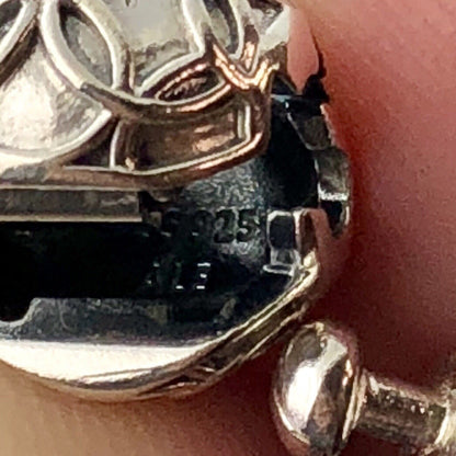 Pandora 925 Sterling Silver Pattern Of Love Clasp Charm Bangle 597137 Limited Ed