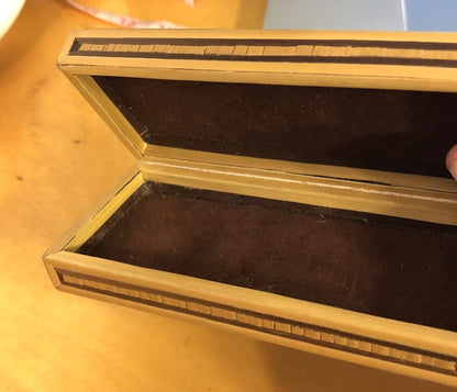 Vintage Bamboo Hand Made Lot Of Two Trinket Boxes