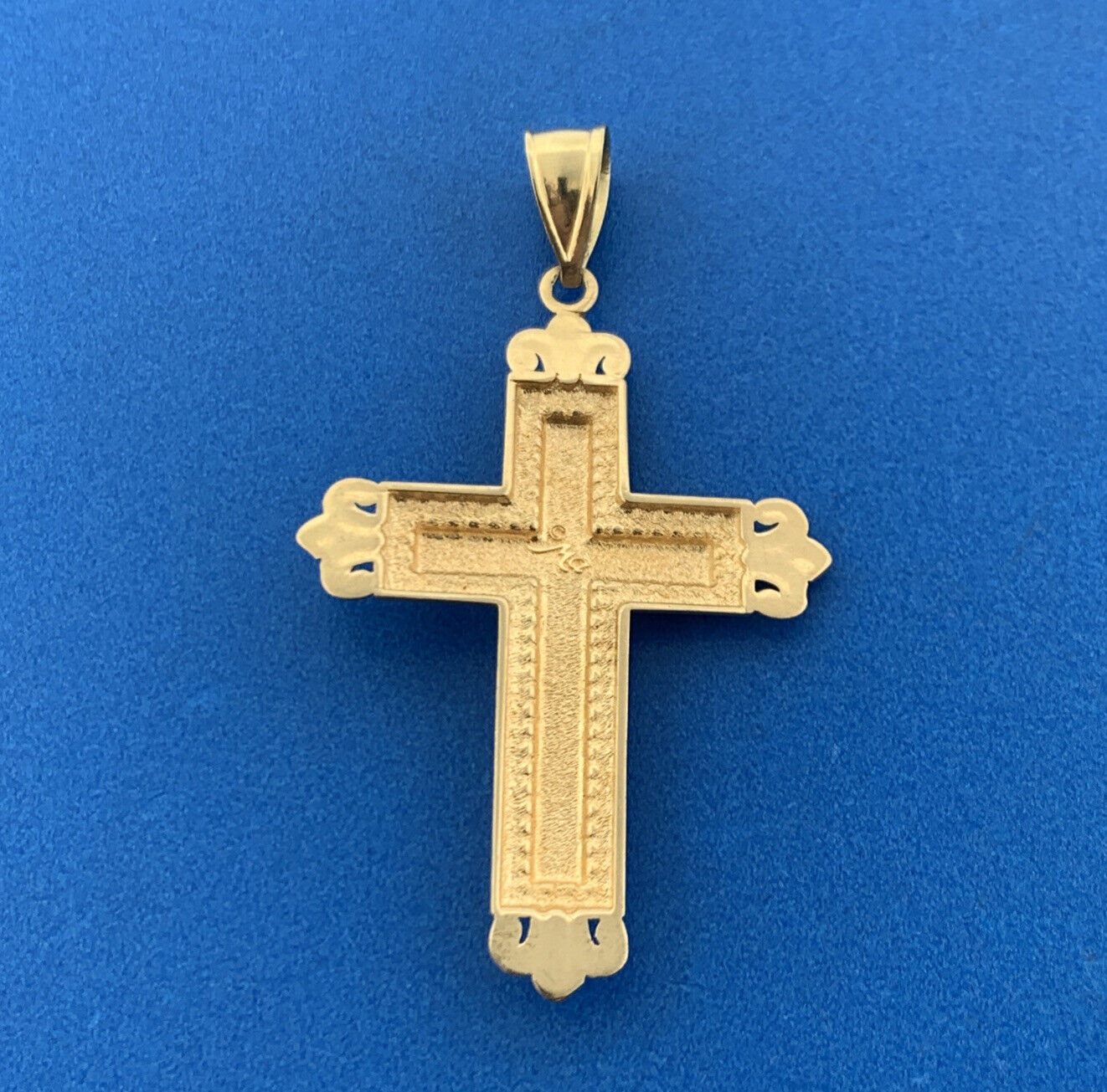 Michael Anthony MA 14K Yellow White Gold 3D Crucifix Cross Religious Pendant