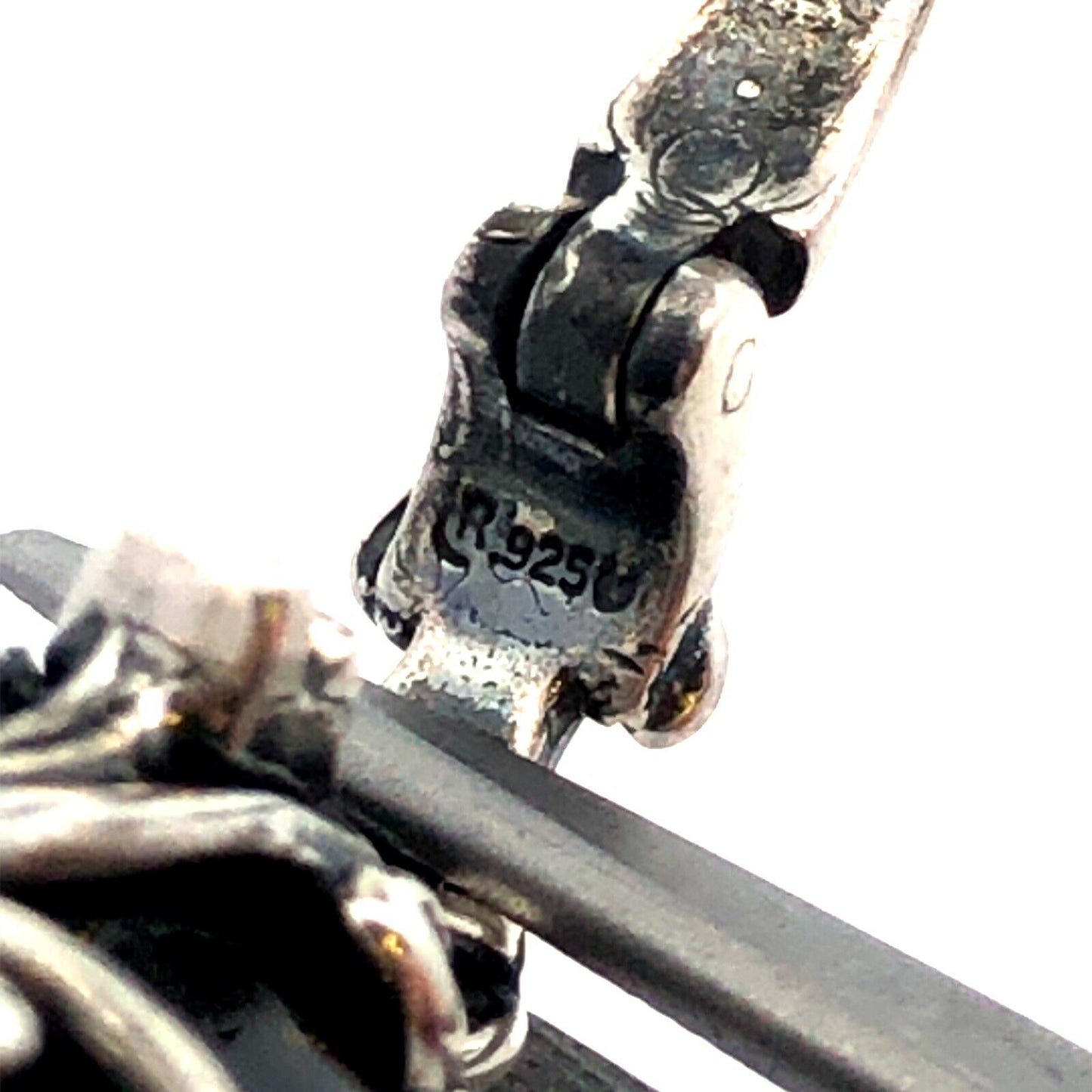 Carolyn Pollack R Moon 925 Sterling Silver Onyx Teardrop Scroll Enhancer Pendant