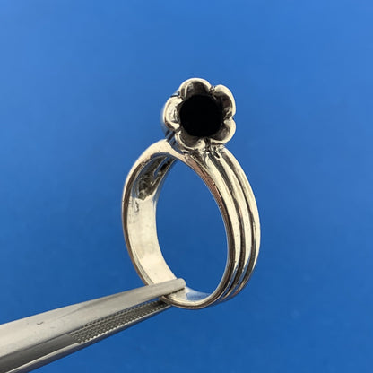 Stunning Sterling Silver 925 Wrapped Tulip Flower Floral Nature Ring Size 7.5