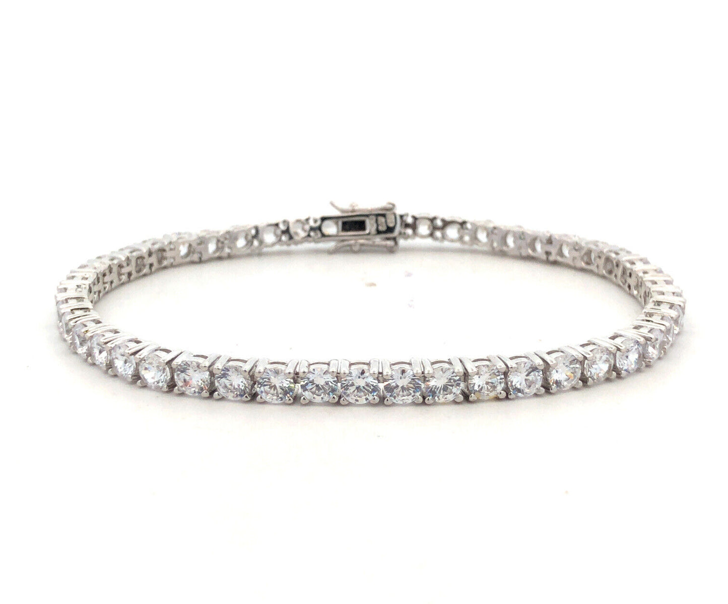 Designer ATR 925 Sterling Silver Round Cubic Zirconia Tennis Bracelet