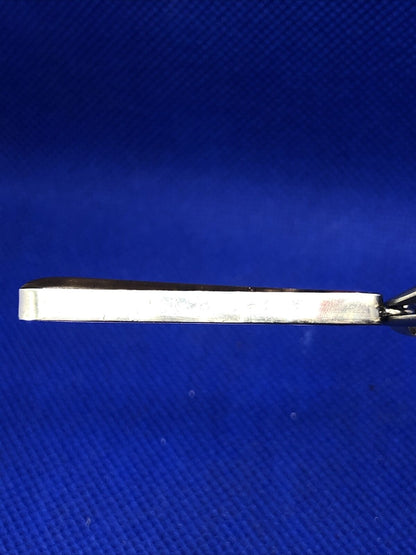 Designer ATI 925 Sterling Silver Rose Bud Flower In Resin Long Oval Pendant