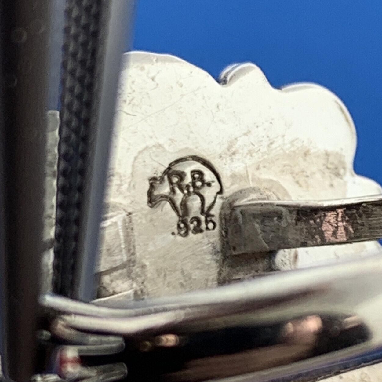 Designer R.B. Sterling Silver 925 Red Jasper Coral Turquoise Ring Size 6